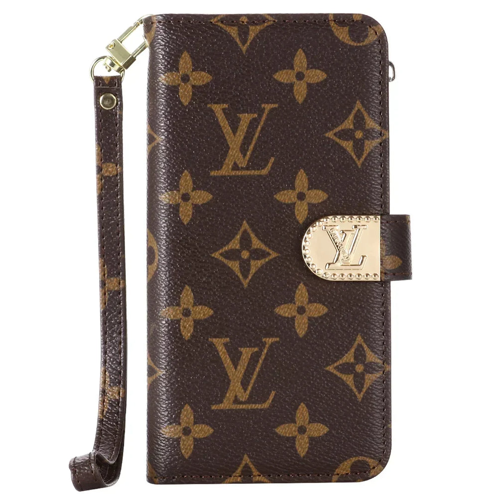 MONOGRAM CANVAS LEATHER WALLET SAMSUNG MOBILE PHONE CASE - product view 1