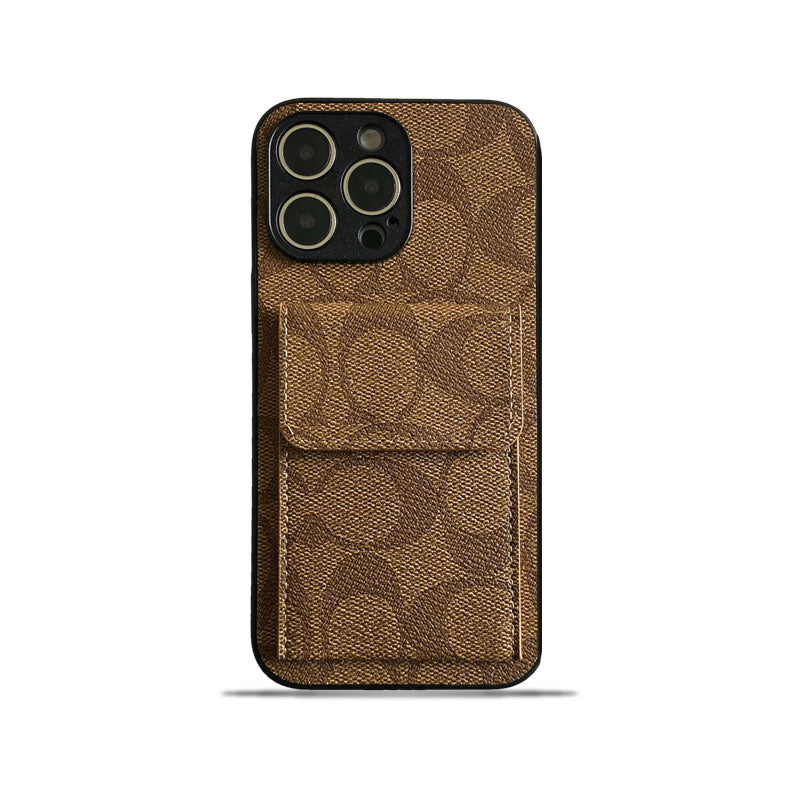Classic iPhone Case With Wallet Light Brown-HP240513 - product view 1