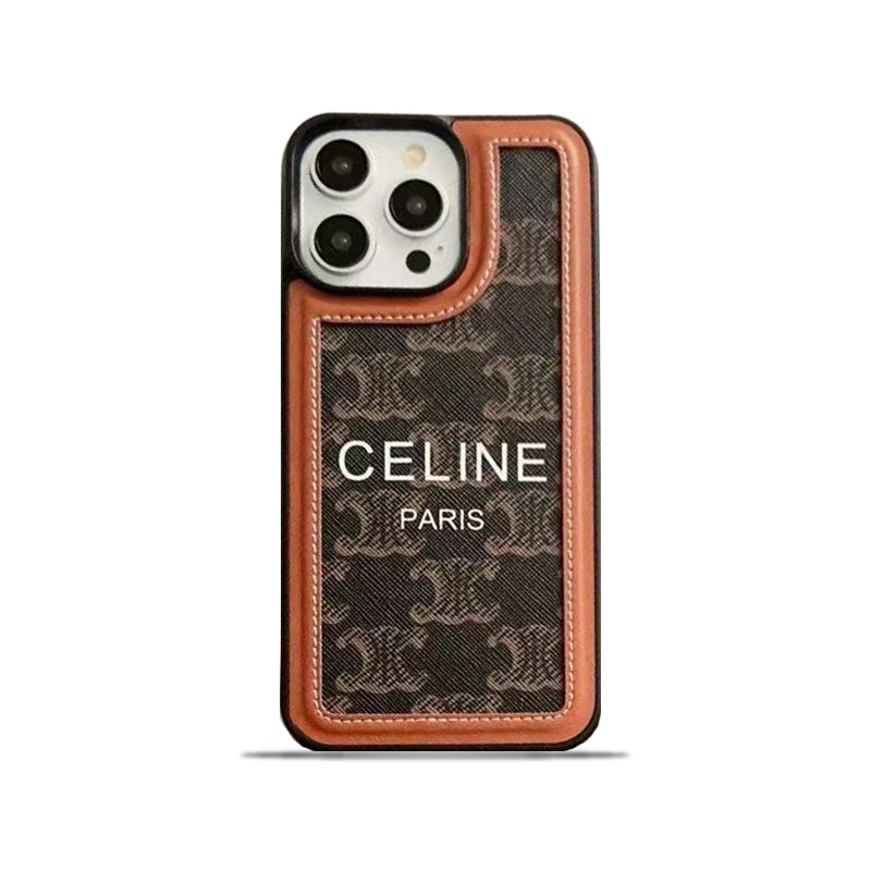 Black Celine iPhone Case With Strap-SZ231124 - product view 1