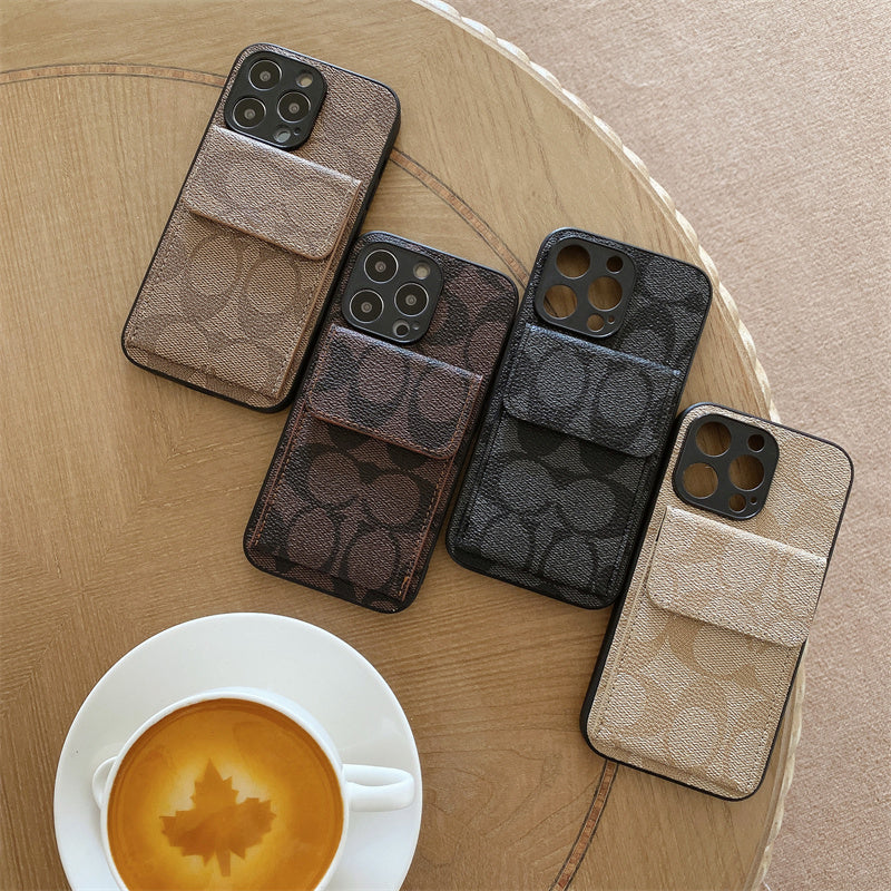 Classic iPhone Case With Wallet Dark Brown-HP240513 - product view 4