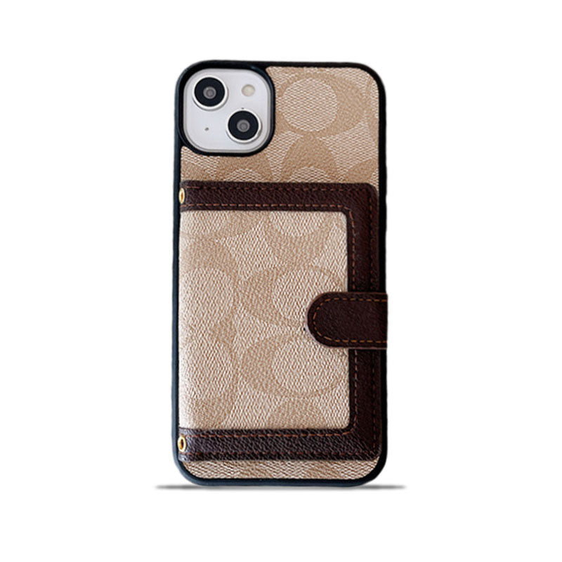 Classic iPhone Case With Wallet And Crossbody Strap White -XK240402 - product view 1