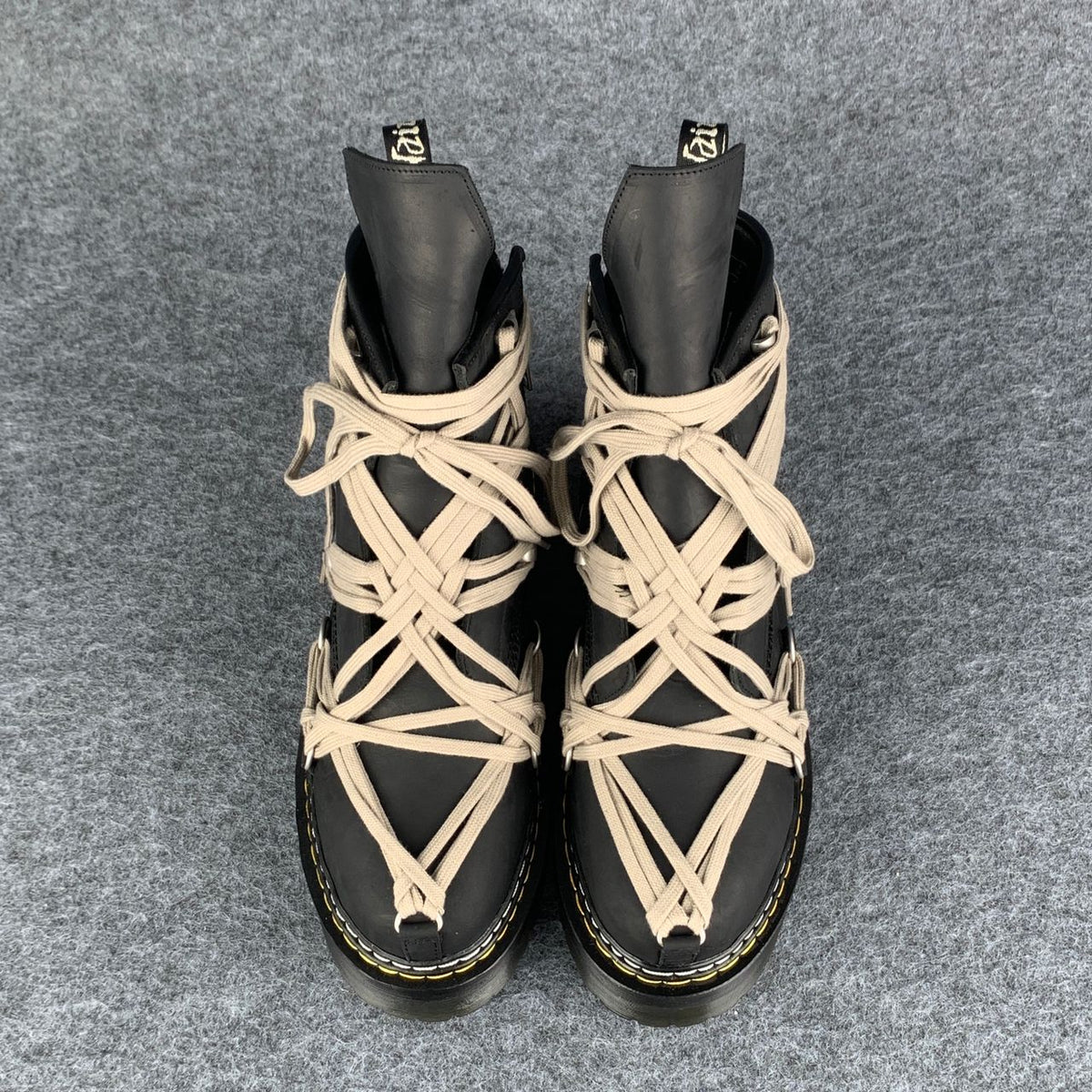 Dr. Martens x Rick Owens Wmns DRKSHDW 1460 Quad Sole Megalace Boot 'Black' - product view 2