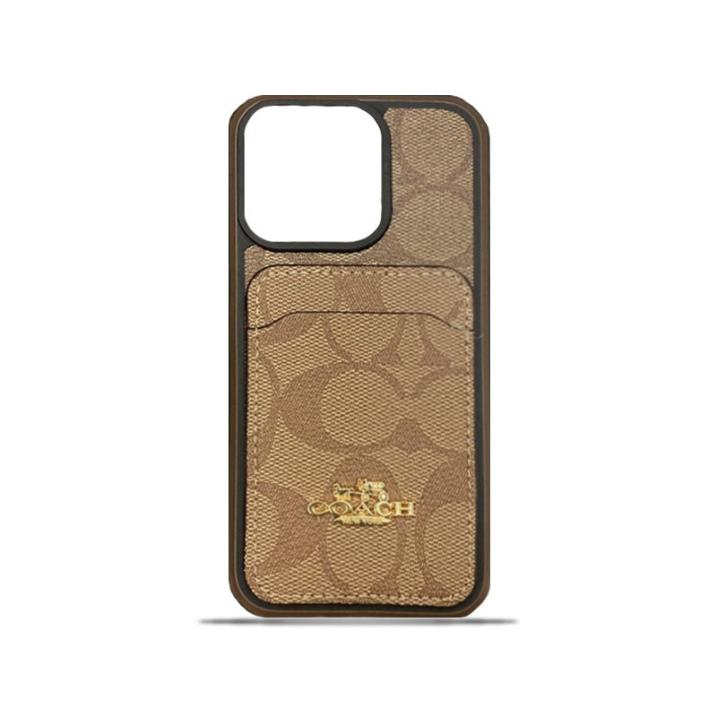Classic iPhone Case With Card Holder Coffee -KB241416 - product view 1
