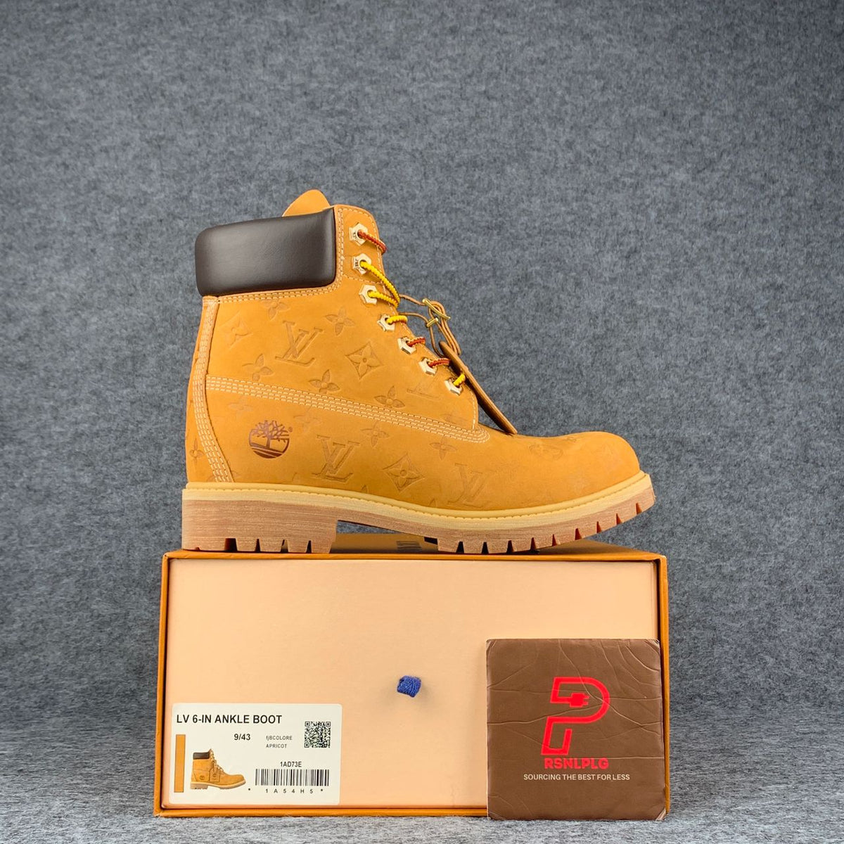 Timberland LV x 6 Inch Ankle Boot 'Embossed Monogram Wheat' - product view 1