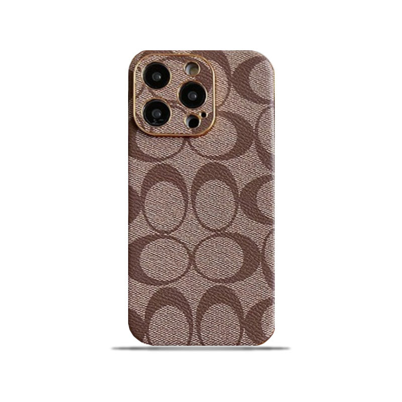 Classic iPhone Case Leather Light Brow -QBK240513 - product view 1