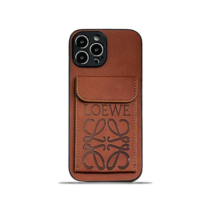 iPhone Case With Card Holder Brown-LZP241448 - product view 1