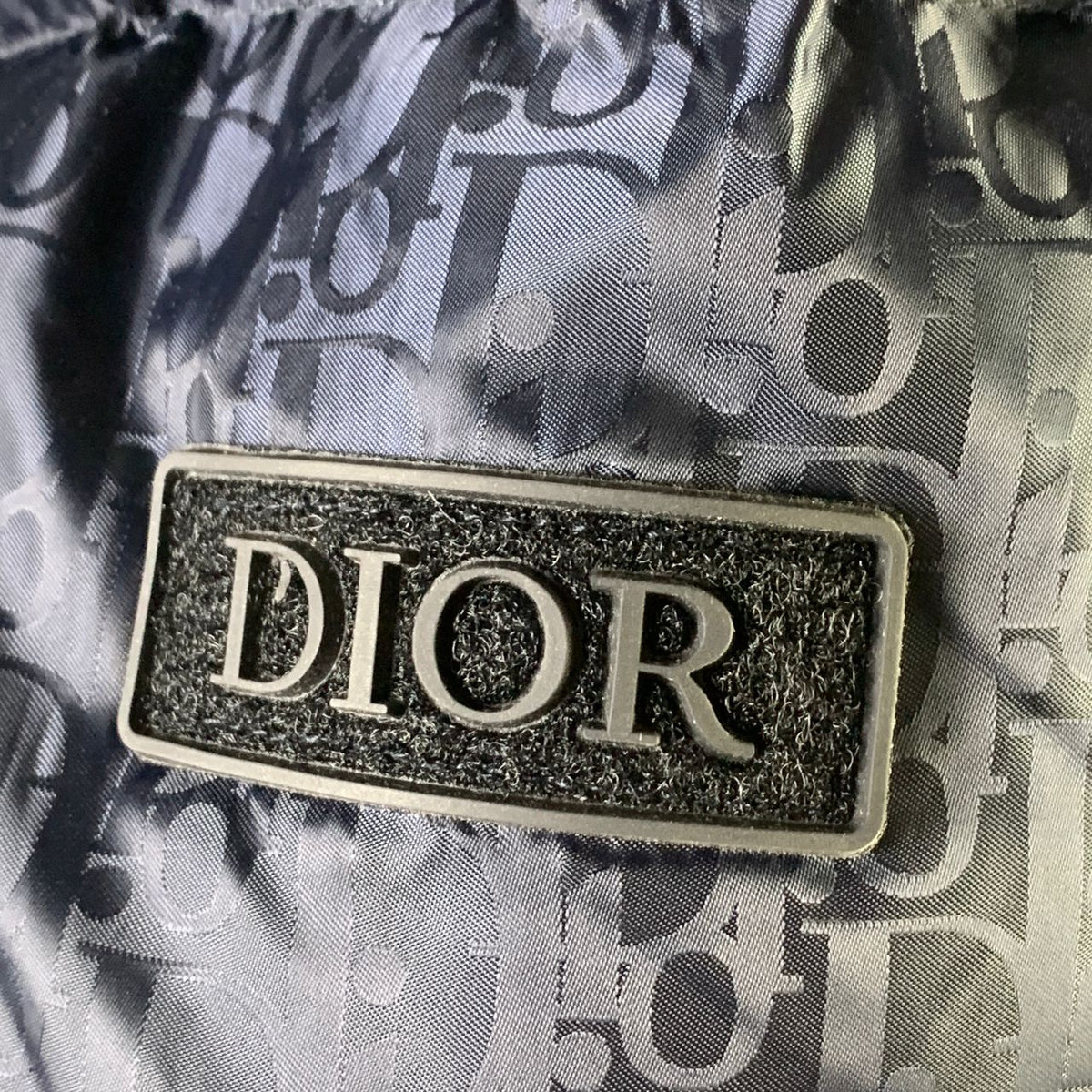 Dior Oblique Motif Down Jacket in Navy Technical Jacquard - product view 3