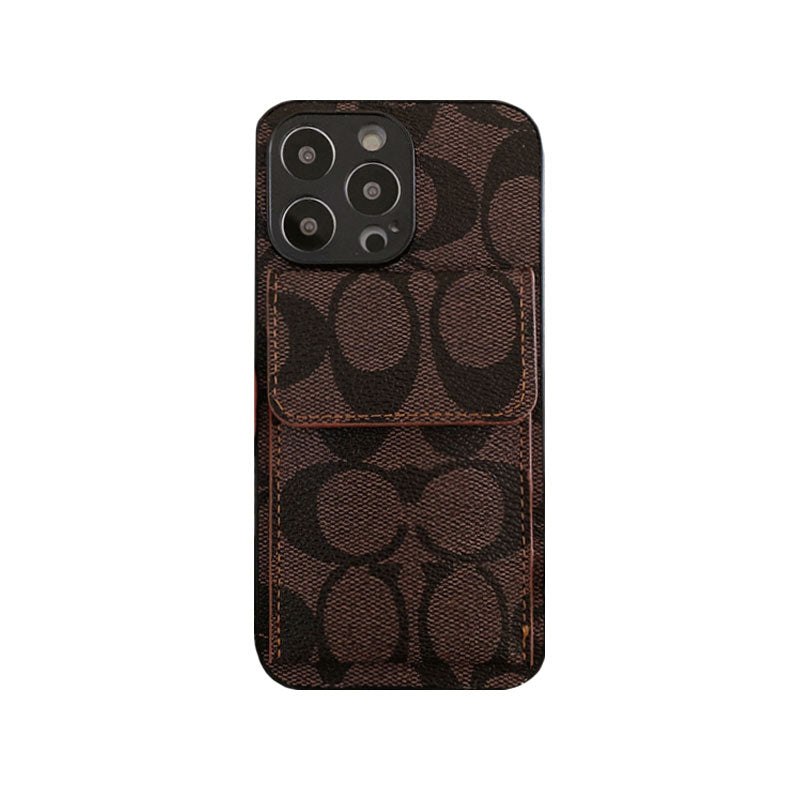 Classic iPhone Case With Wallet Dark Brown-HP240513 - product view 9