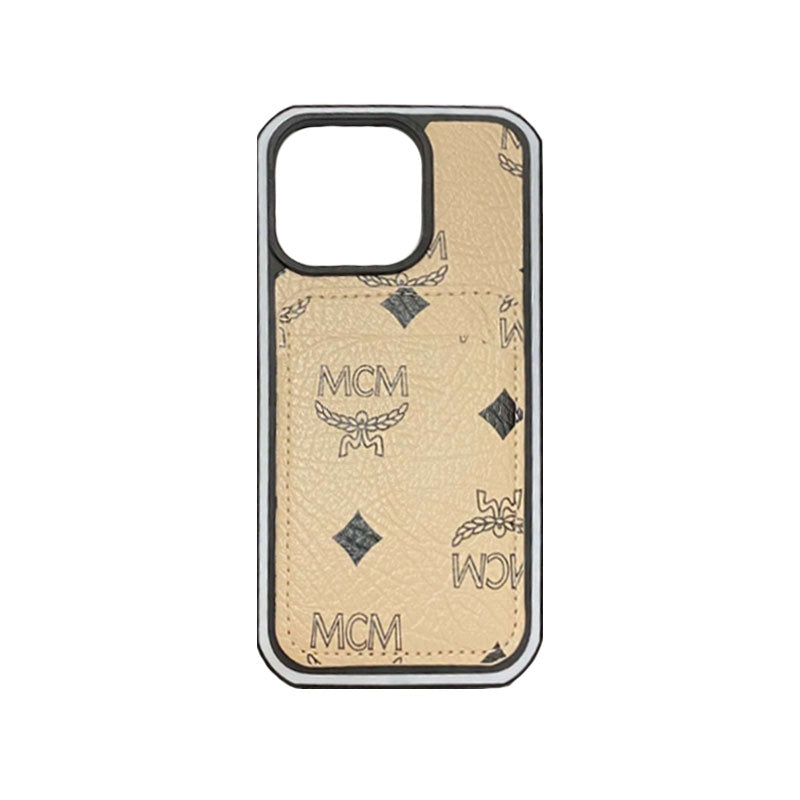 MCM iPhone Case With Card Holder Yellow-MCK240603 - product view 6
