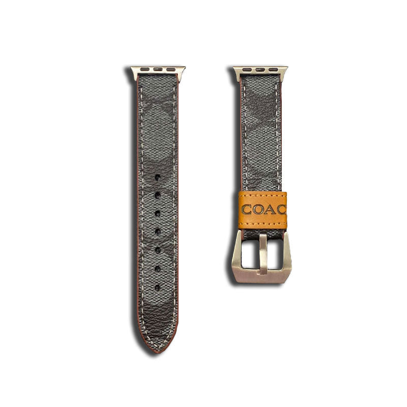 Leather Coach Apple Watch Band Black-YHK244221710 - product view 1