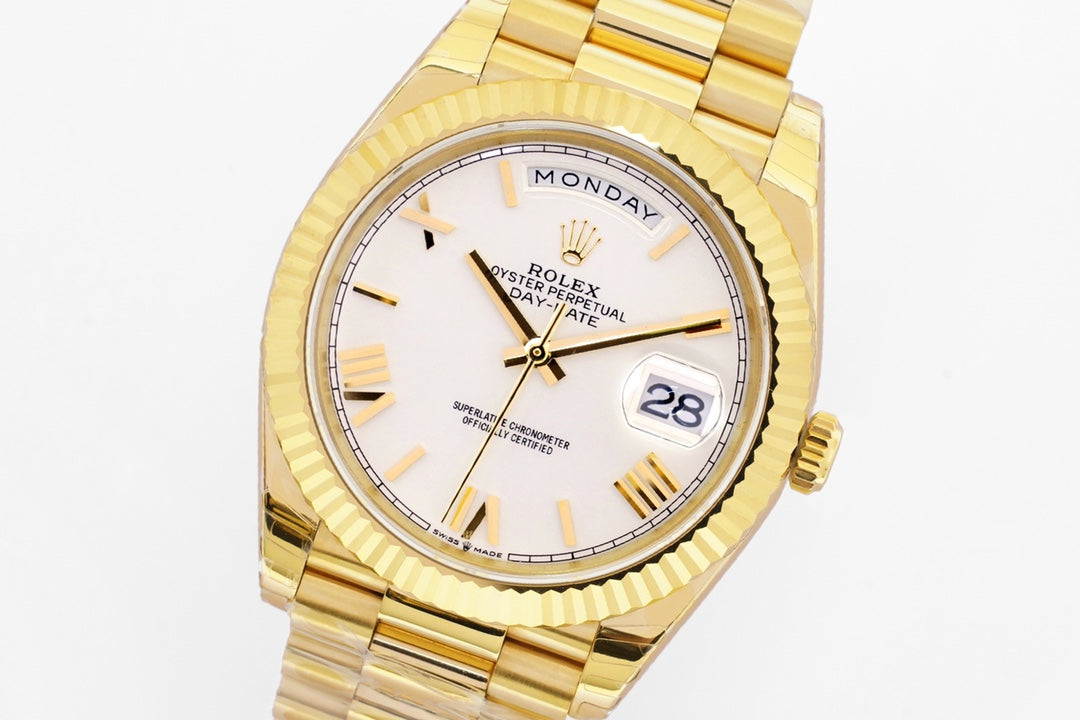 Yellow Gold & Silver 40MM Watch - product view 3