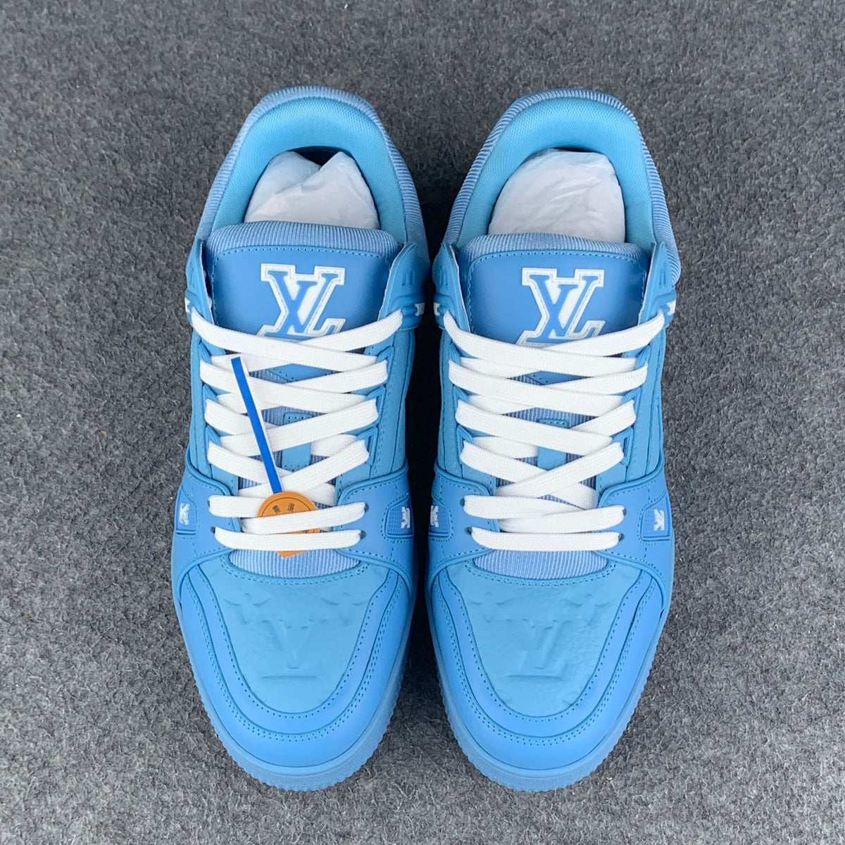 LV Trainer Sneakers 'Embossed Monogram - Blue' - product view 2