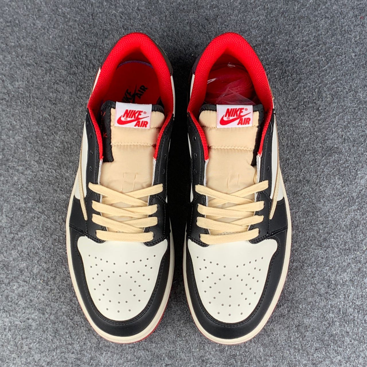 (CUSTOM) Air JORDAN 1 LOW Sneakers 'BLACK RED' - product view 2