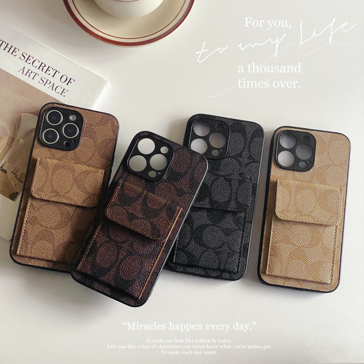 Classic iPhone Case With Wallet Black-HP240513 - product view 4