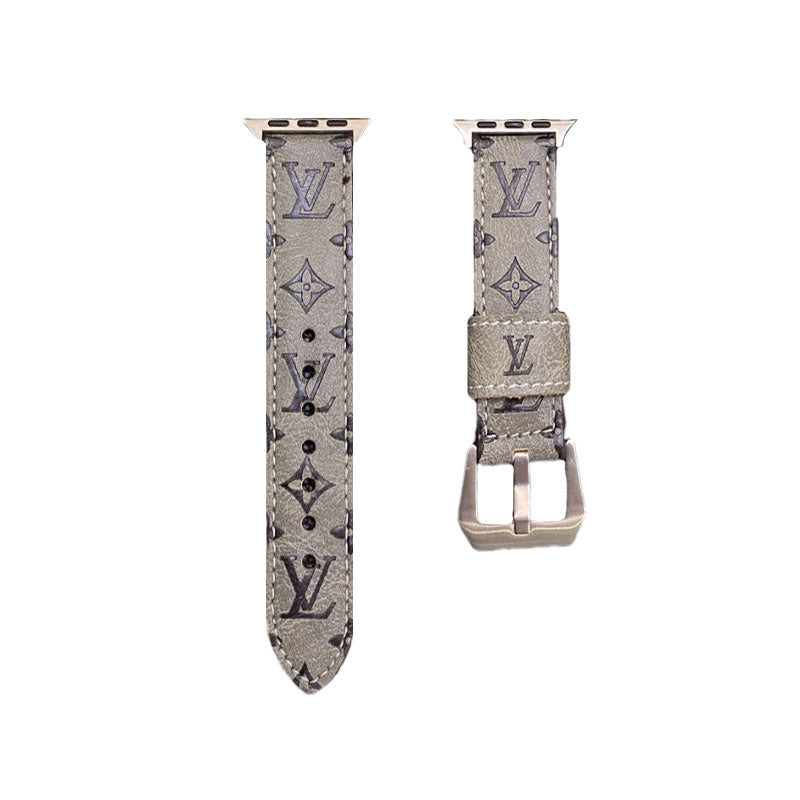 Leather Monogram Apple Watch Bands Leather Blue-YH24422 - product view 16