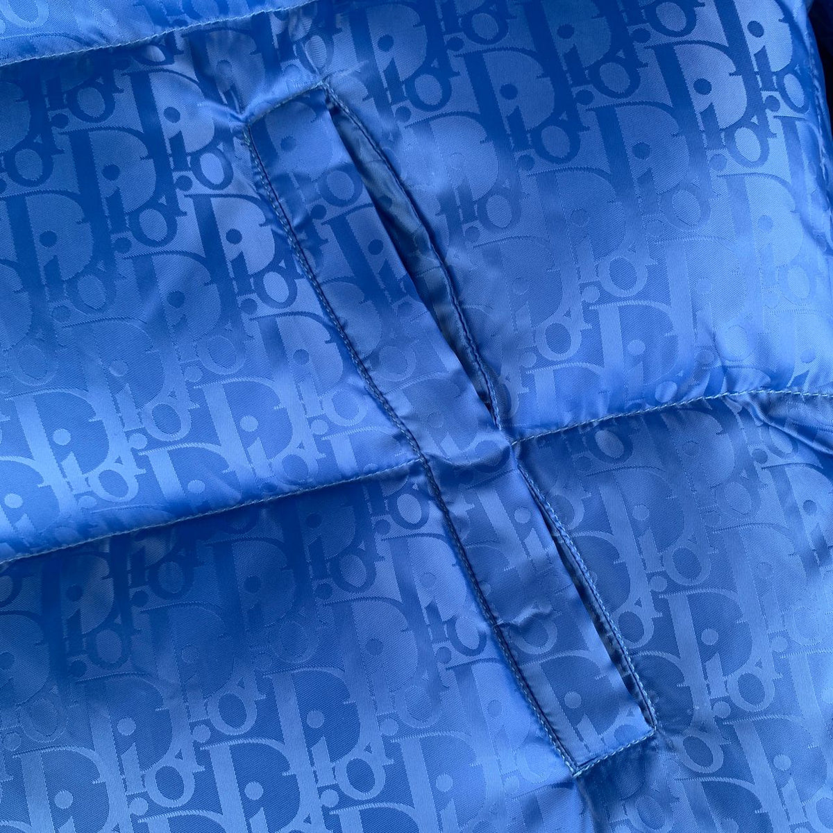 Dior Oblique Down Jacket in Blue Technical Jacquard - product view 4