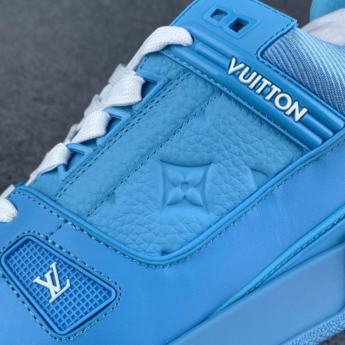 LV Trainer Sneakers 'Embossed Monogram - Blue' - product view 8