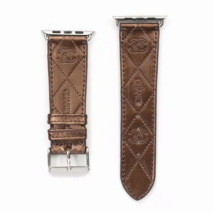 GLOSSY LEATHER APPLE WATCH BAND - product view 7