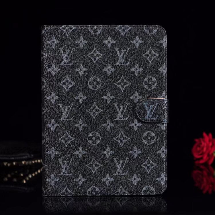 Elegant Monogram Canvas Flip Cover Apple iPad Protective Leather - product view 10