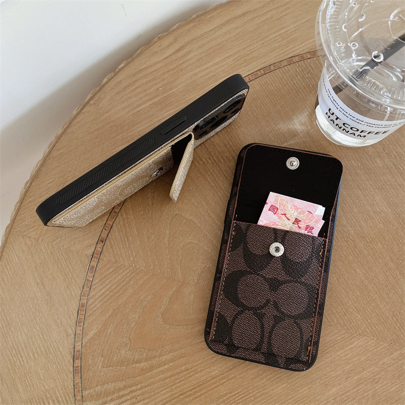 Classic iPhone Case With Wallet Dark Brown-HP240513 - product view 5