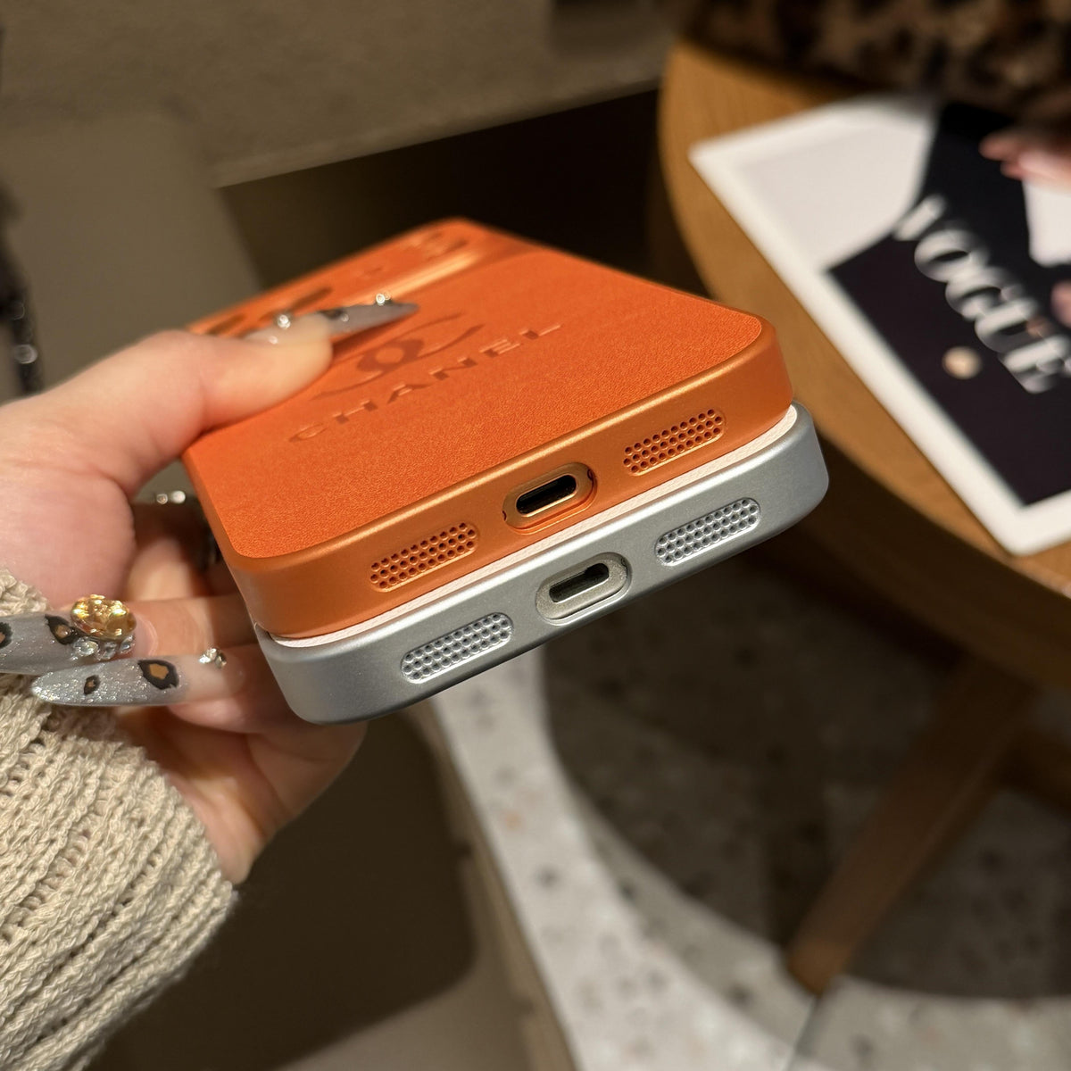 Embossed Leather Protective iPhone Case - product view 5