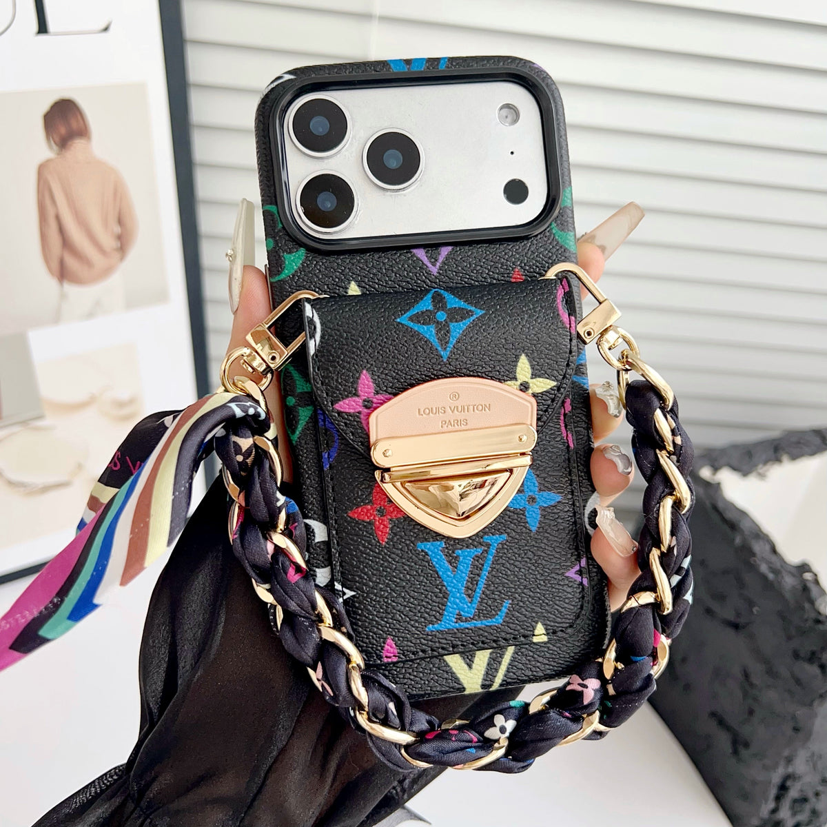Crossbody iPhone Case with Card Pocket & Detachable Strap - product view 11