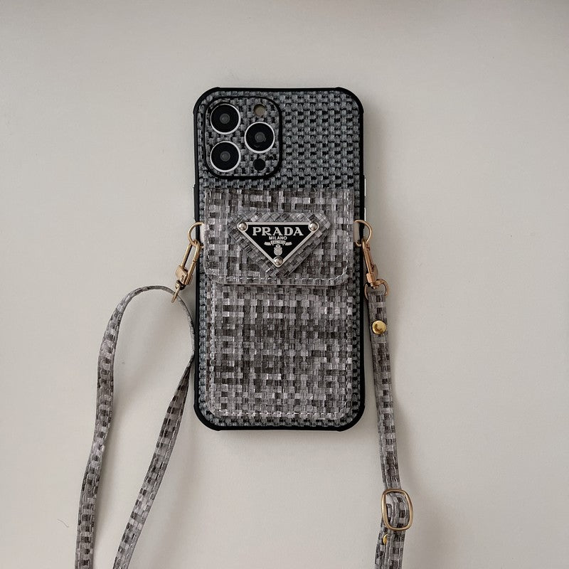 Weave Card Bag Crossbody iPhone Case - product view 1