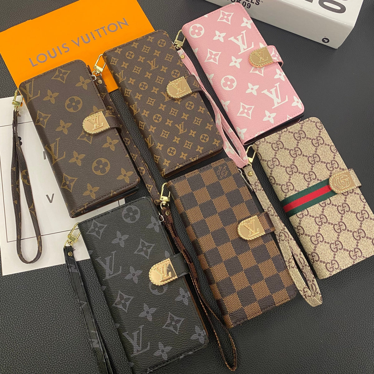 MONOGRAM CANVAS LEATHER WALLET SAMSUNG MOBILE PHONE CASE - product view 15