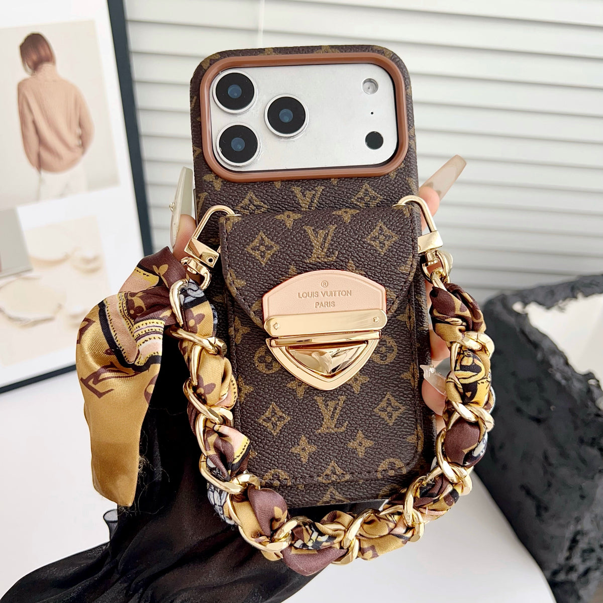 Crossbody iPhone Case with Card Pocket & Detachable Strap - product view 12