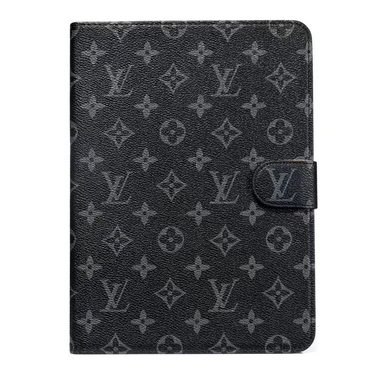 Elegant Monogram Canvas Flip Cover Apple iPad Protective Leather - product view 13
