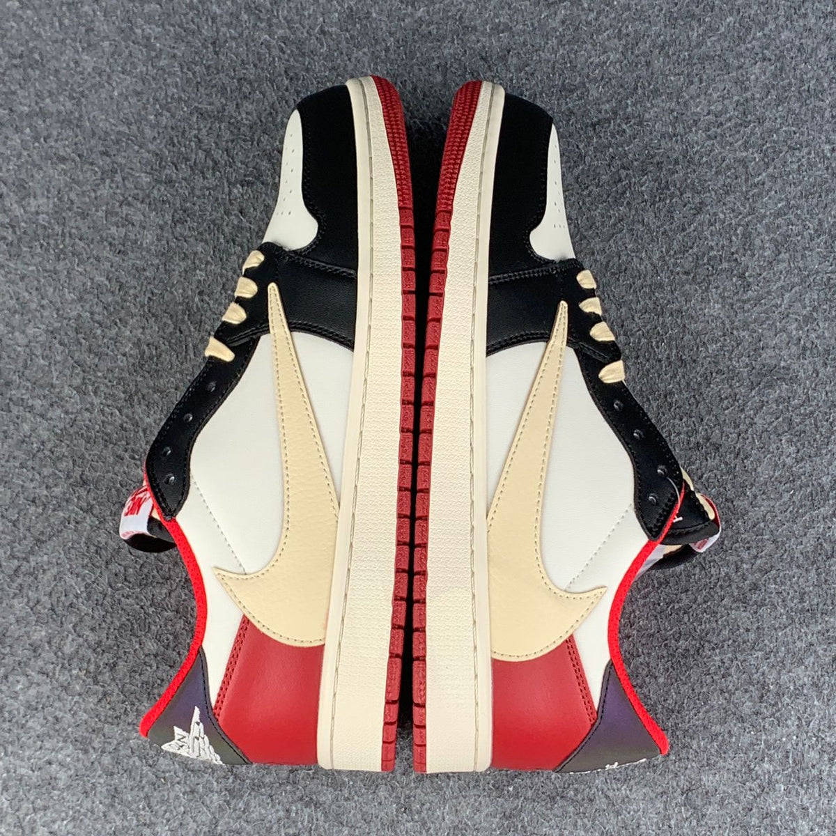(CUSTOM) Air JORDAN 1 LOW Sneakers 'BLACK RED' - product view 3