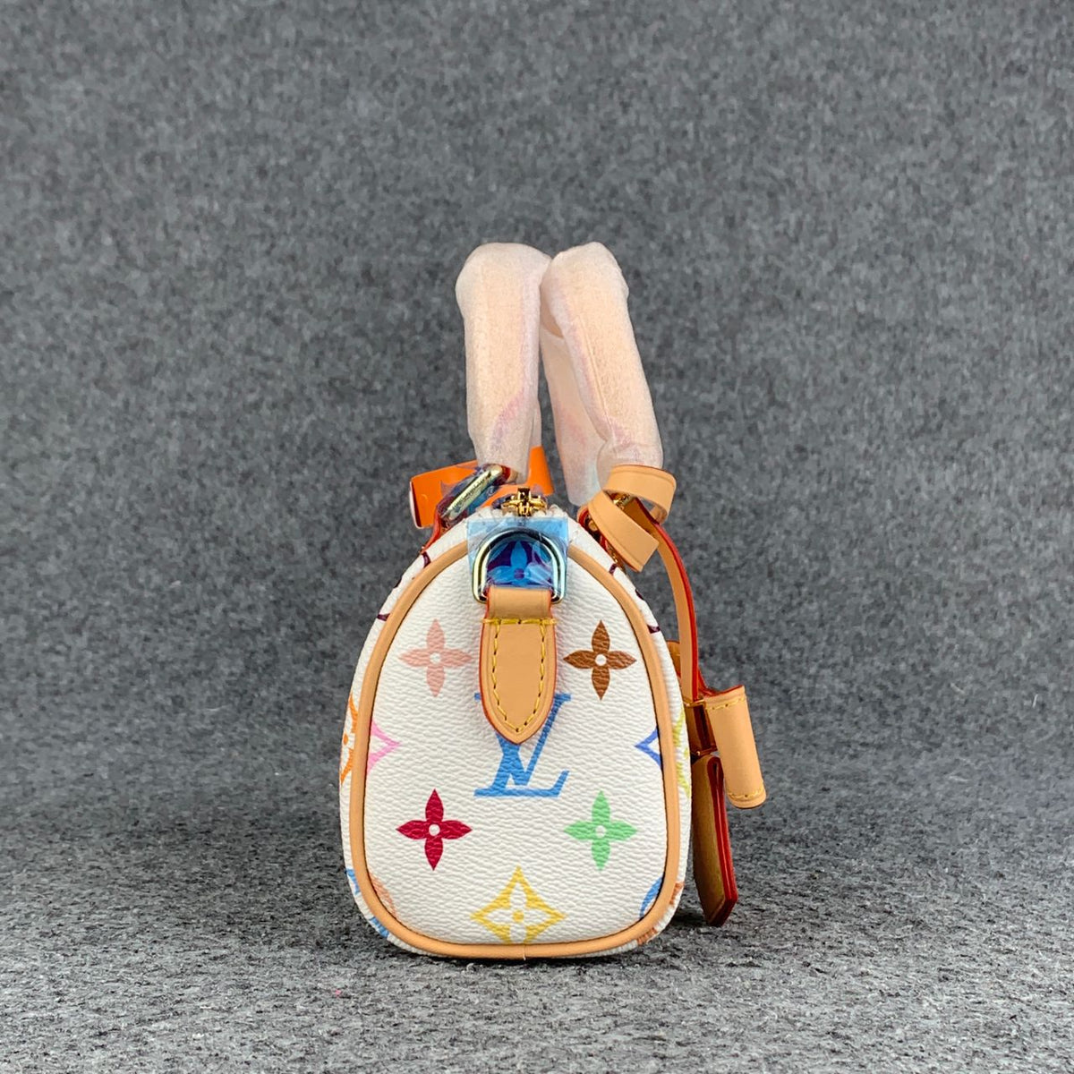 LV x Takashi Murakami Nano Speedy White Multicolored Handbag - product view 4