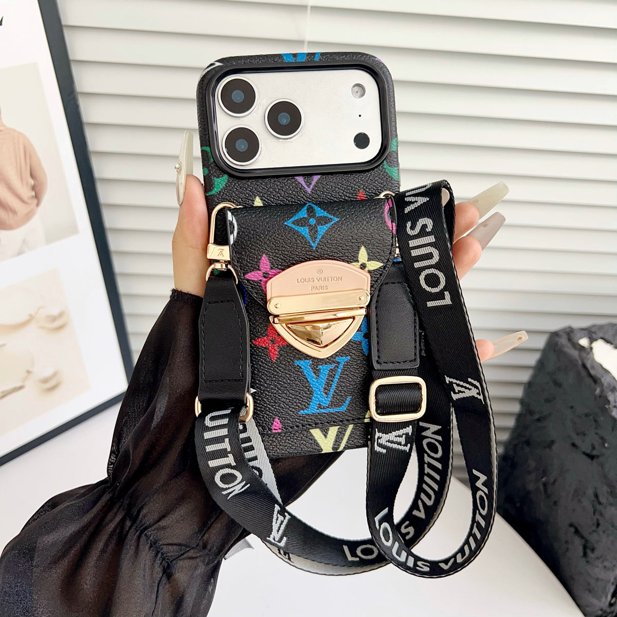 Crossbody iPhone Case with Card Pocket & Detachable Strap - product view 15