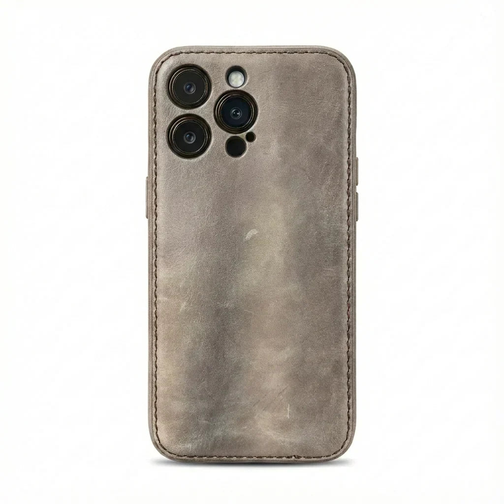 Handcrafted Vegetable-Tanned Leather iPhone Case - product view 12