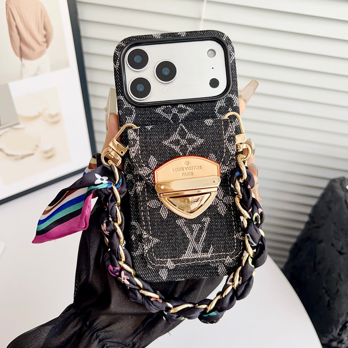 Crossbody iPhone Case with Card Pocket & Detachable Strap - product view 9