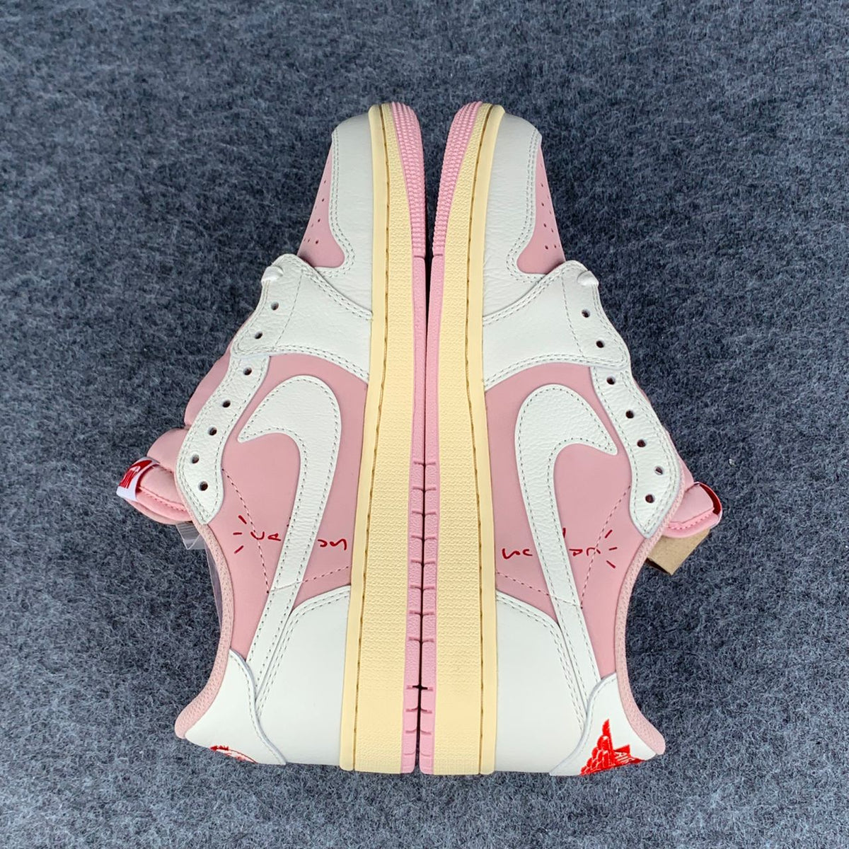 (Custom) Travis Scott x Air Jordan 1 Low OG SP Sneakers 'Sail Shy Pink' - product view 4