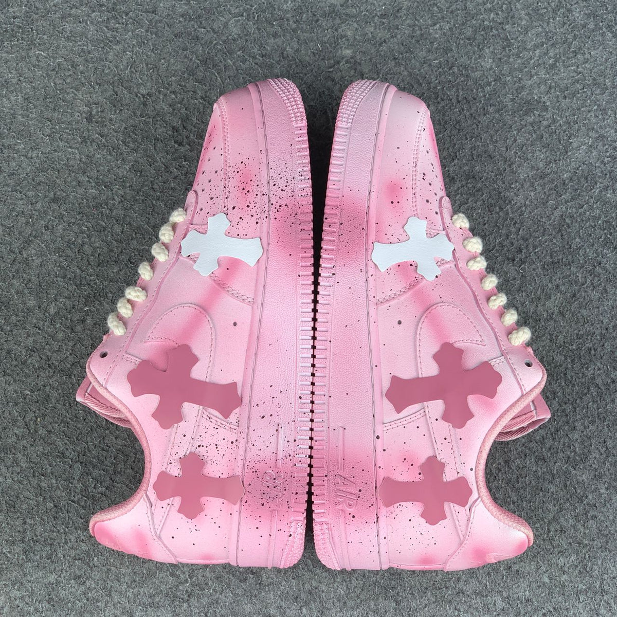 (Custom) Chrome Hearts x Air Force 1 Sneakers 'Barbie Pink' - product view 3