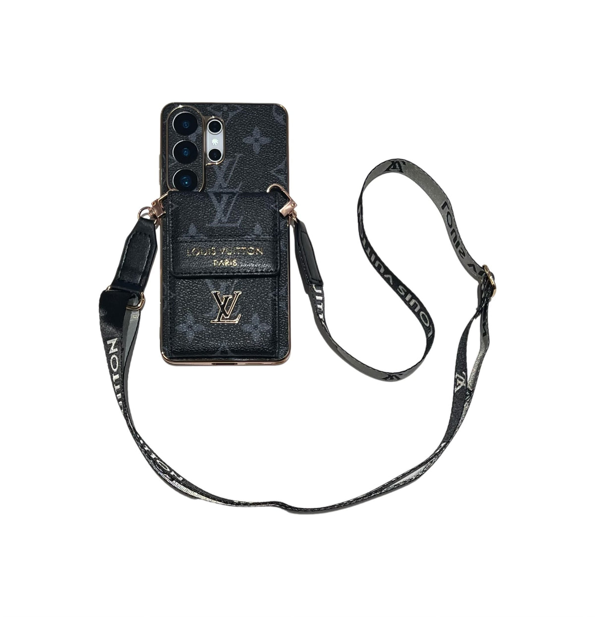 Advanced Leather Samsung Phone Case with Wallet and Strap - product view 12