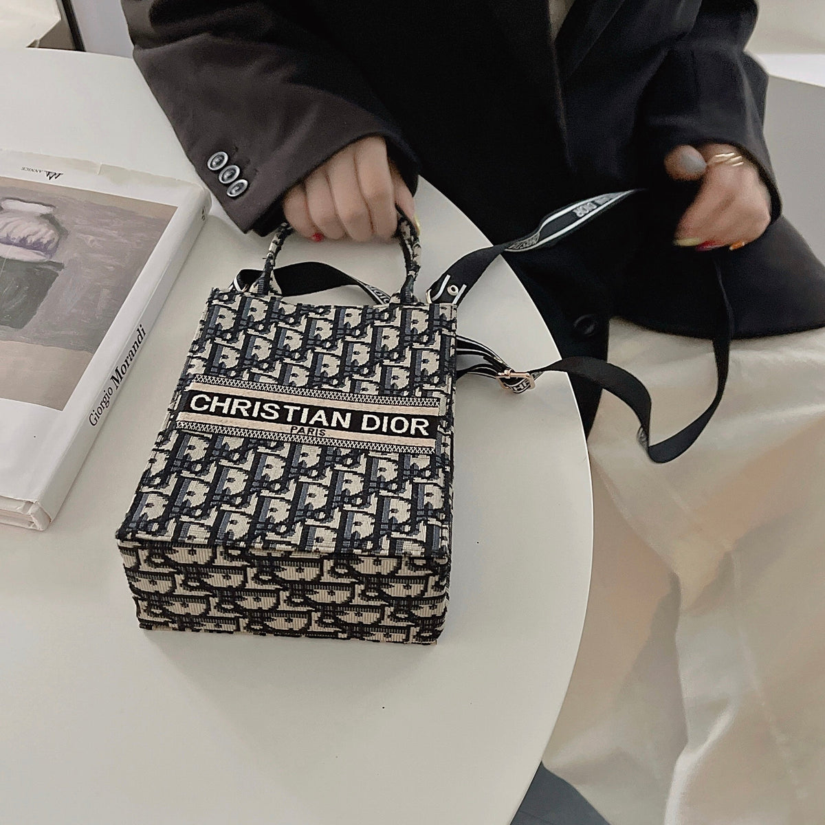 Classic Tote Bag With Crossbody Strap - product view 3