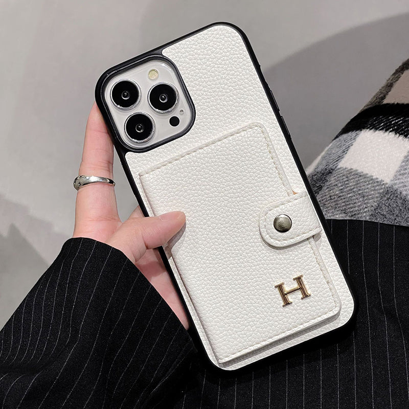 H Leather Card Holder iPhone Case - product view 8