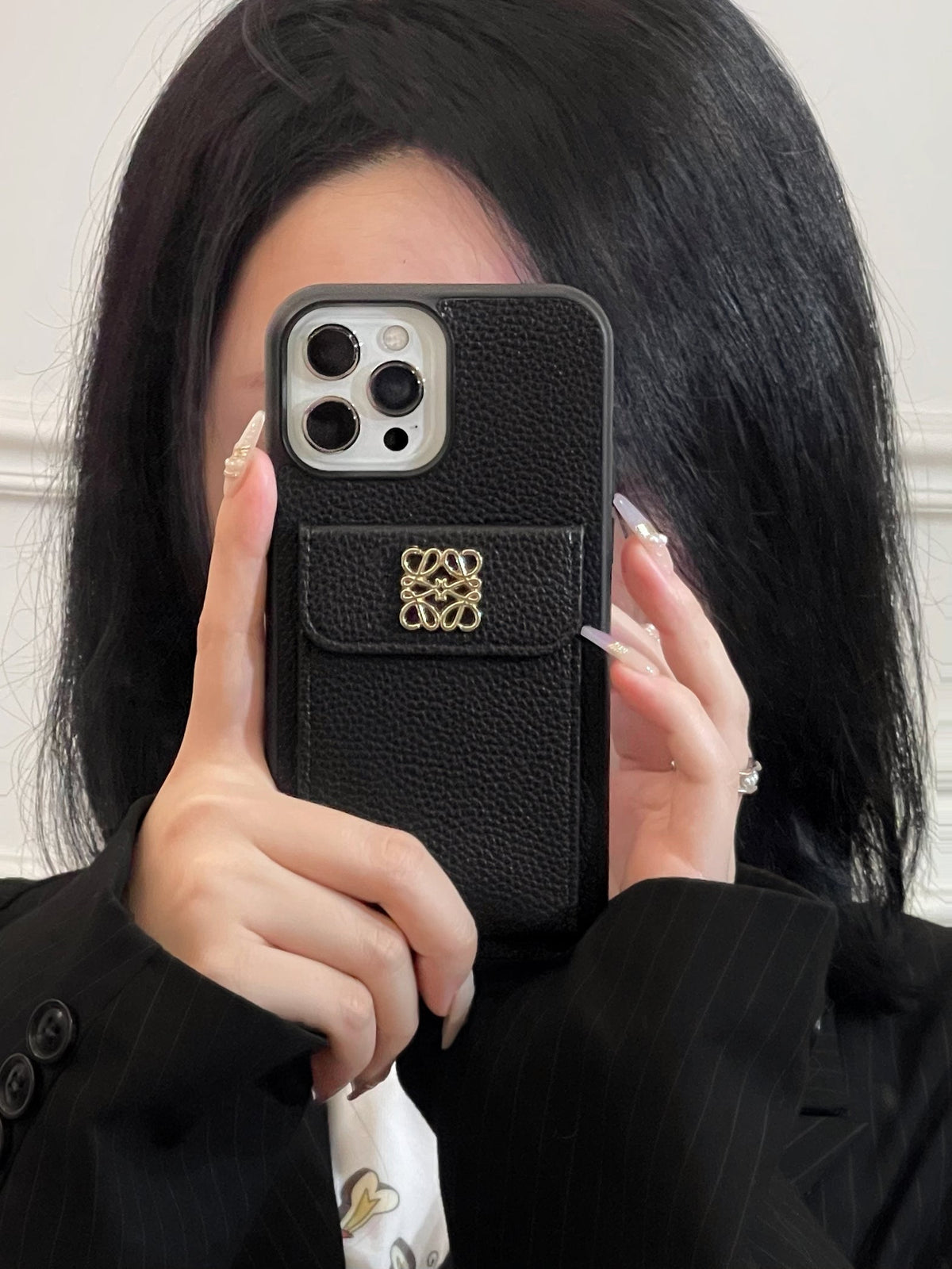 iPhone Case With Card Holder Black-QBK240603 - product view 2