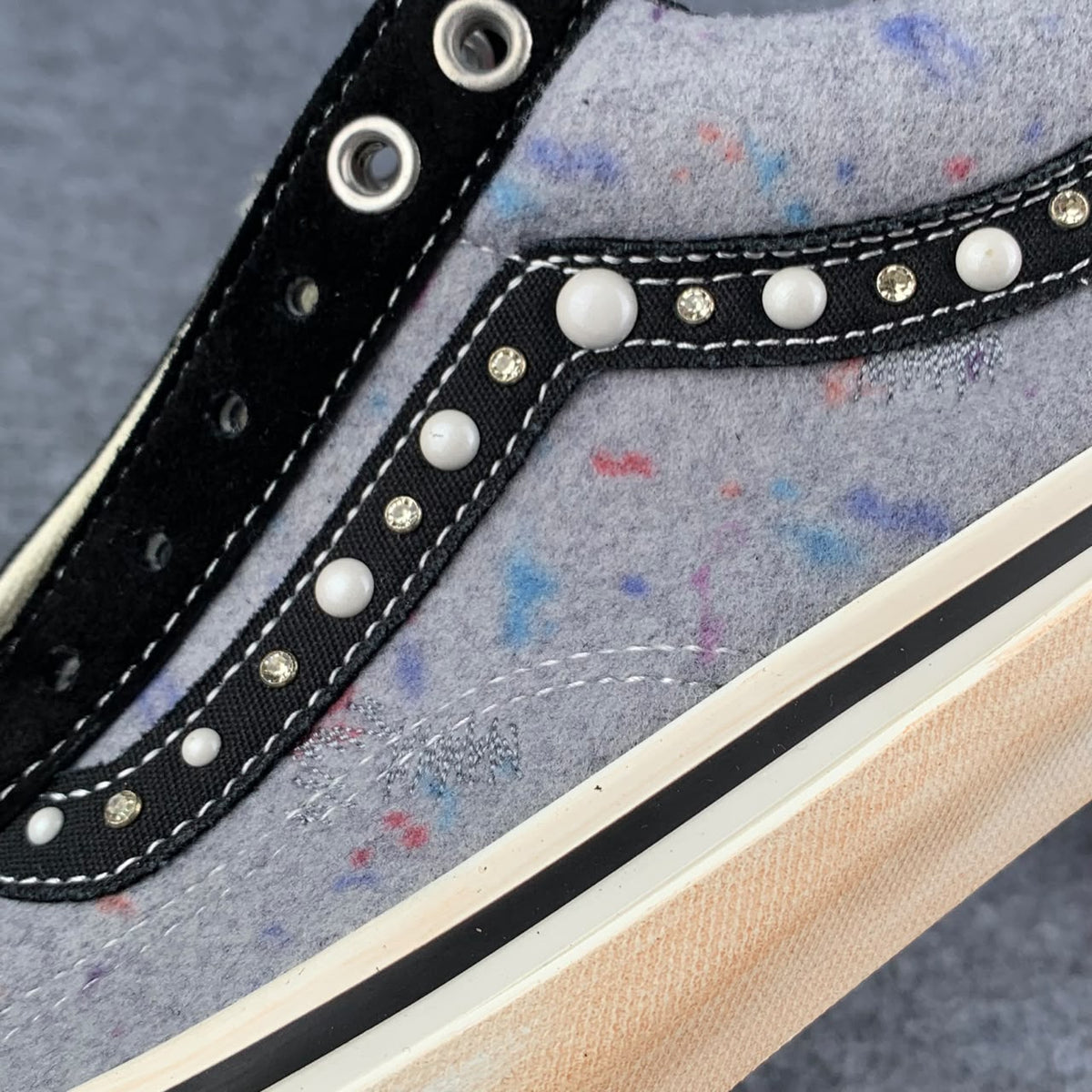 SATOSHI NAKAMOTO x Vans Old Skool Reissue 36 Sneakers 'Speckled Moving Blanket Grey' - product view 8