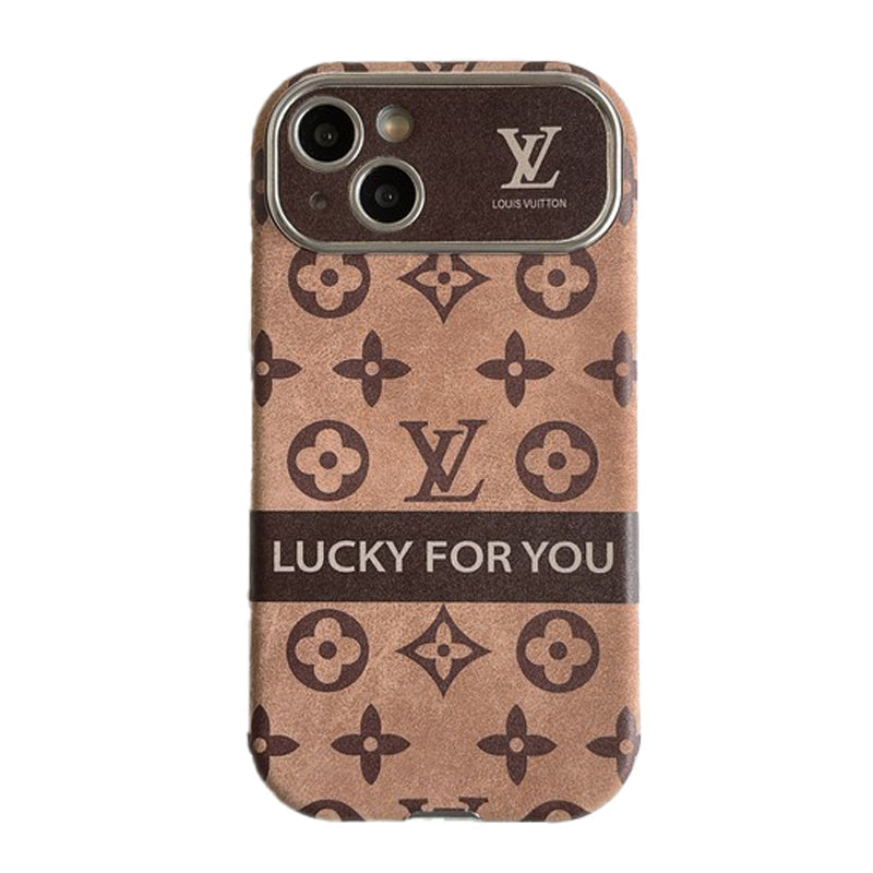 Brown & Black Classic Leather iPhone Case - product view 3