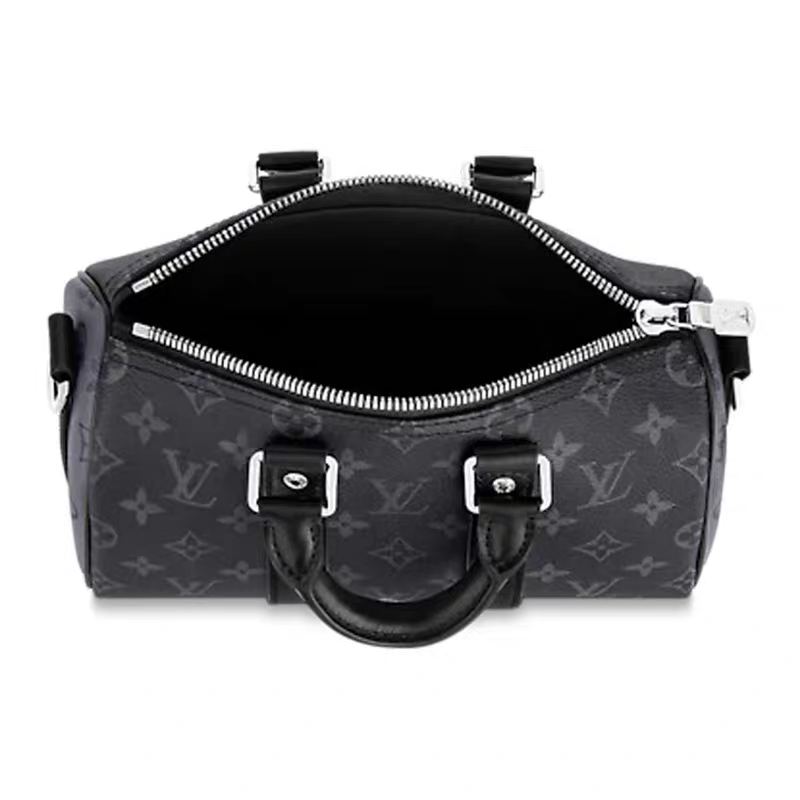 Monogram Style Boston Barrel Bag with Shoulder Strap - product view 7