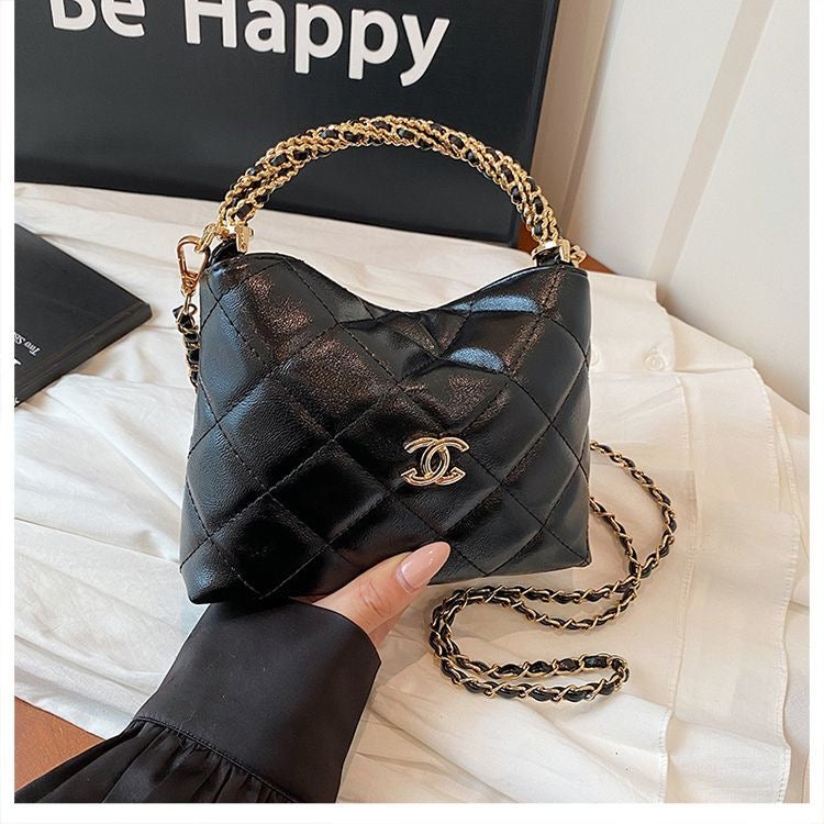 Quilted Chain Cloud Bag - Adjustable Strap Textured Crossbody - product view 4
