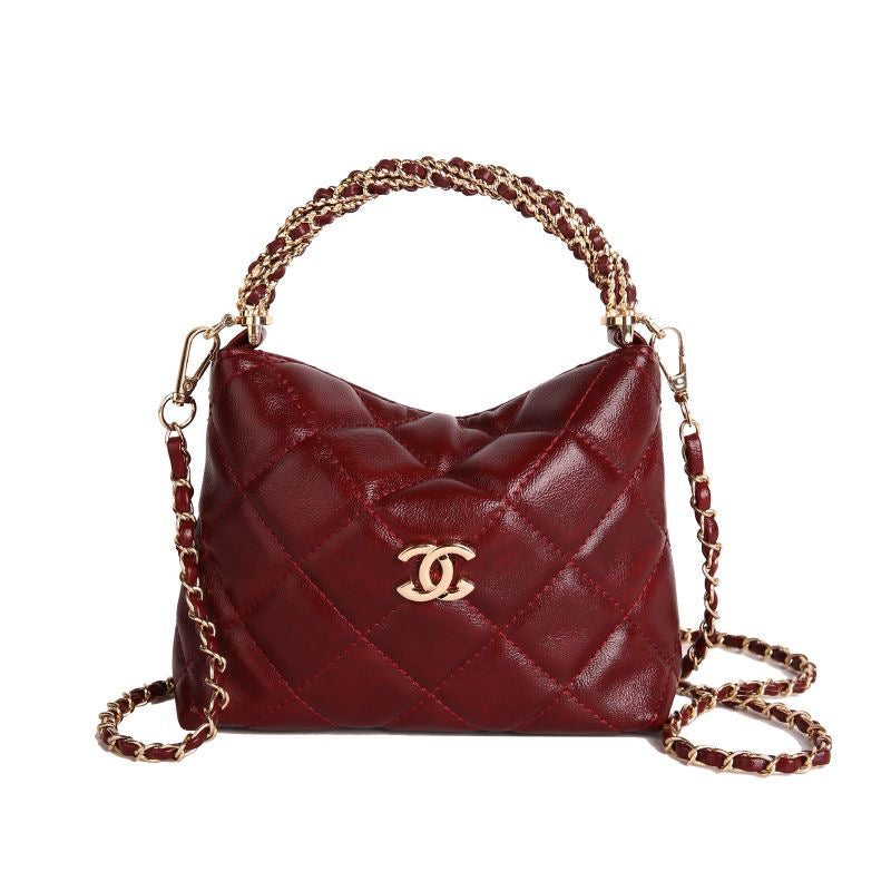 Quilted Chain Cloud Bag - Adjustable Strap Textured Crossbody - product view 2