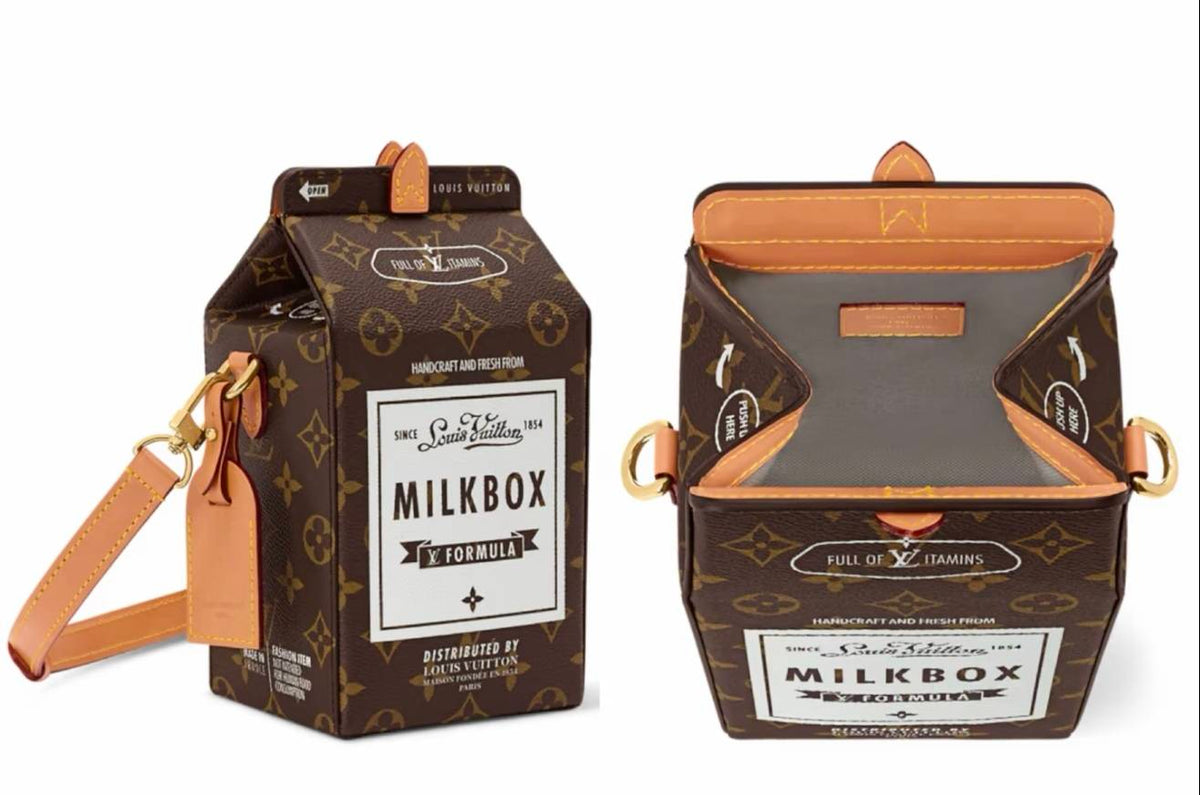 Limited-edition milk carton-style fashion handbag - product view 3