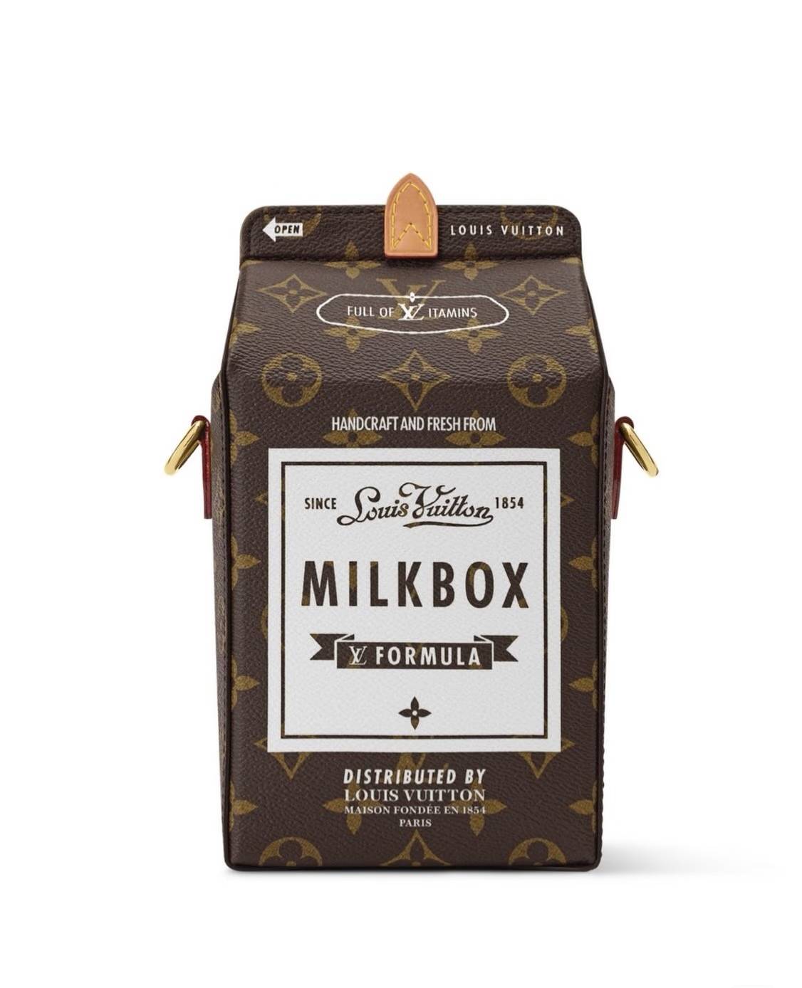 Limited-edition milk carton-style fashion handbag - product view 2