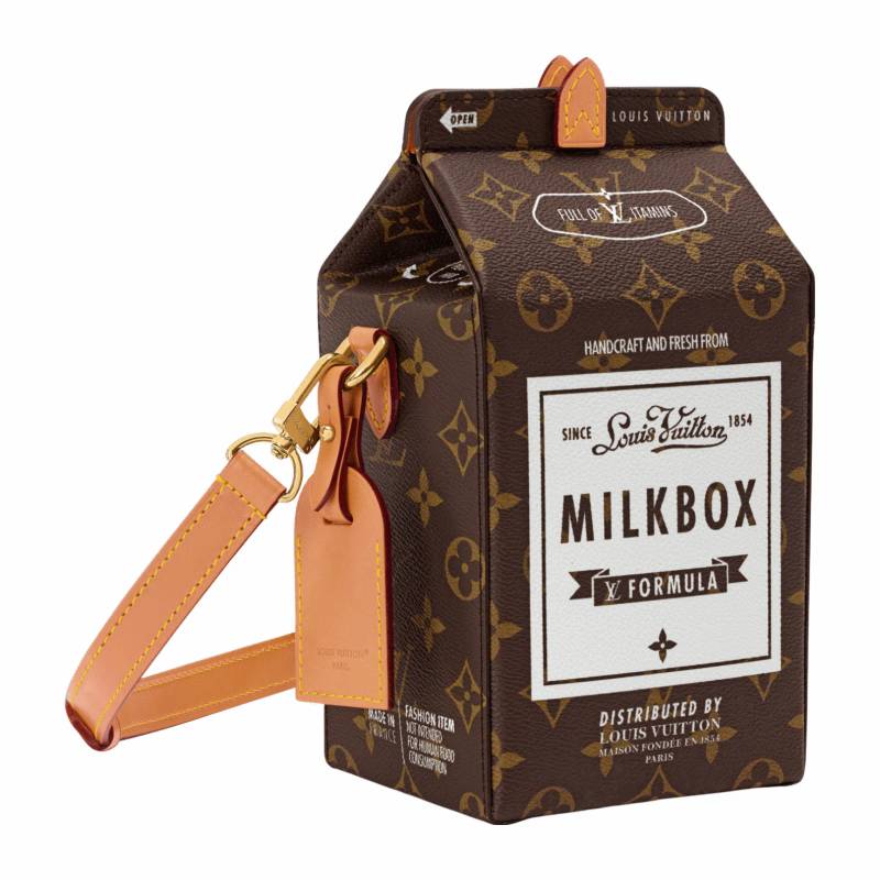 Limited-edition milk carton-style fashion handbag - product view 1