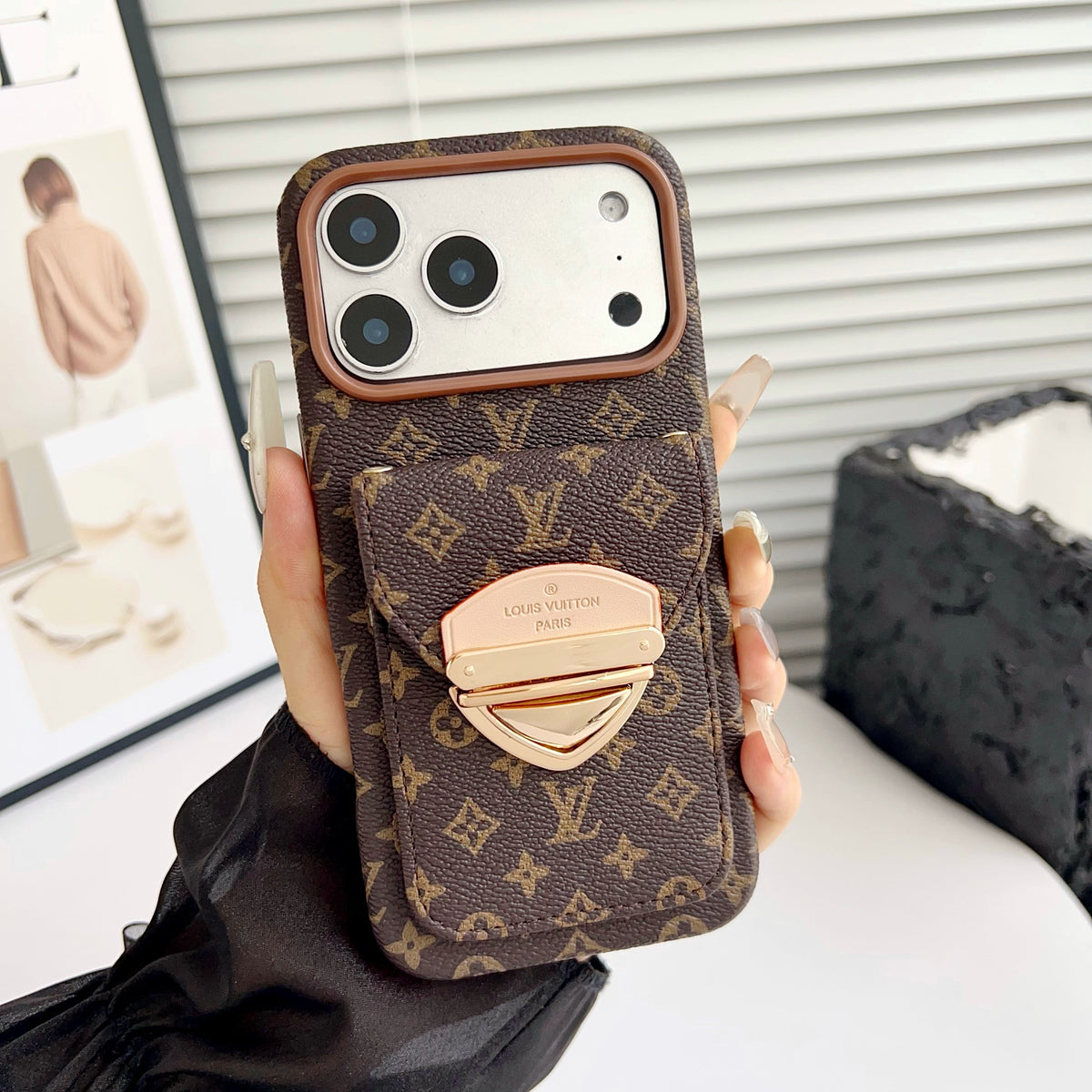 Crossbody iPhone Case with Card Pocket & Detachable Strap - product view 7